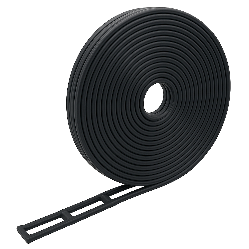 EPDM Leitergummi 10 Meter, schwarz