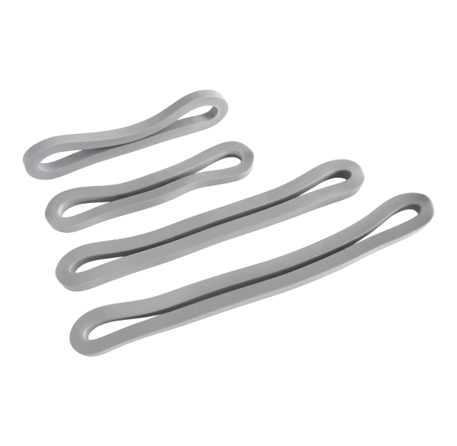 Breite graue Gummispannringe